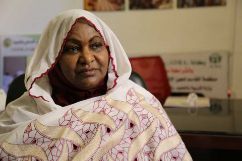 Khadiga Al Gassim, Founder and Secretary-General of the NGO Al Gassim for Humanitarian Aid and Development (AGHAD) in Sudan.